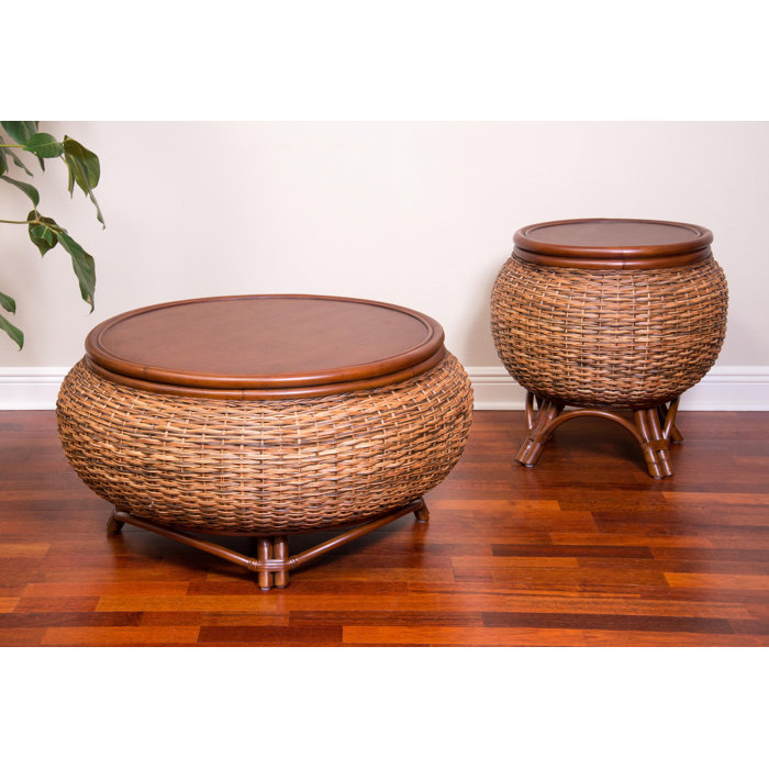 Bayou Breeze Valenzuela Solid Wood Tray Top Drum End Table & Reviews